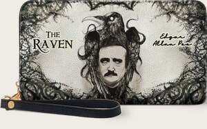 The Raven Wallet Goth Halloween New NWT Grunge Emo Excellent Poe